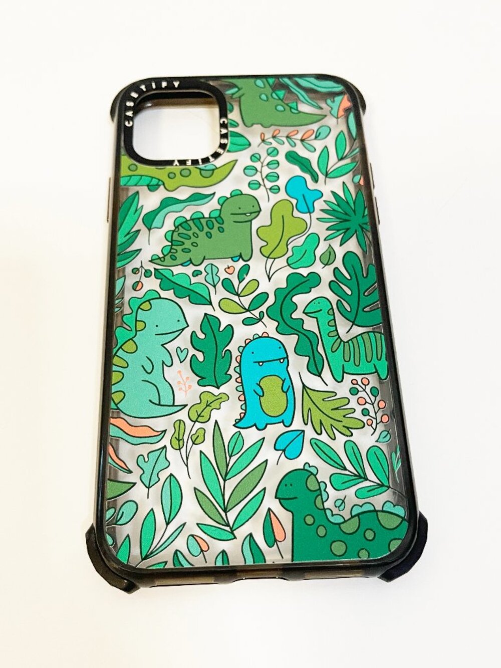Casetify iPhone 13 Pro Case 6.1 Dinosaur Print Impact Case Green Cute Protective
